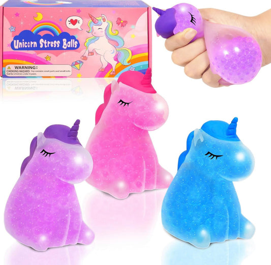 Unicorn stress balls 3 pack