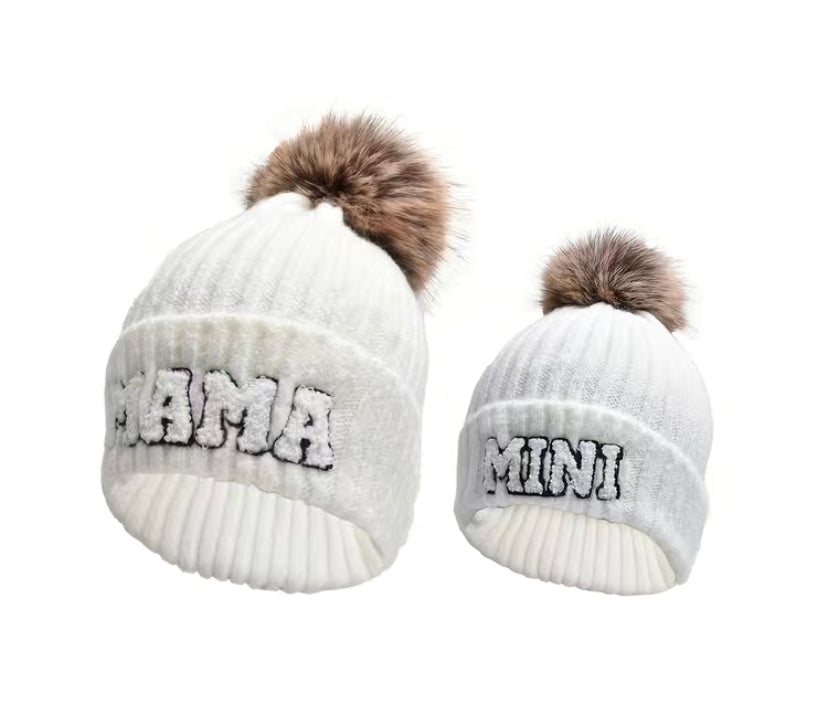 2 piece mother and child hat