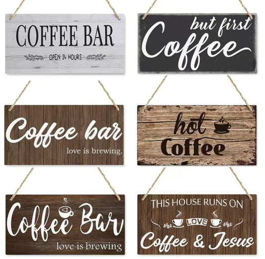 Coffee bar signs