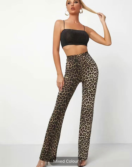Ladies leopard print pants