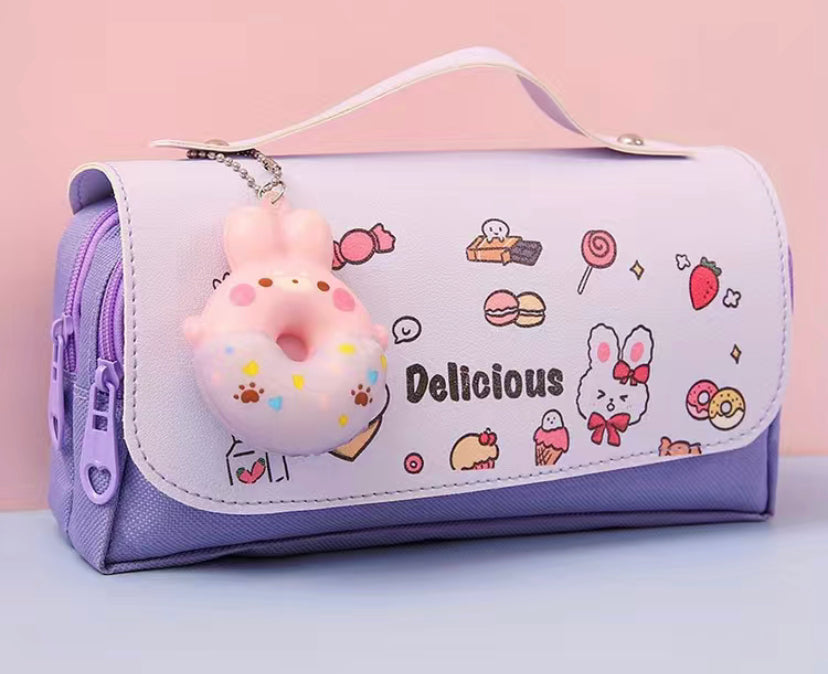 1pc Cute Pencil Case With Large Capacity - Multi-functional Stationery Organizer For Students, With Stress-Relieving Features, Suitable For Both Men And Women
