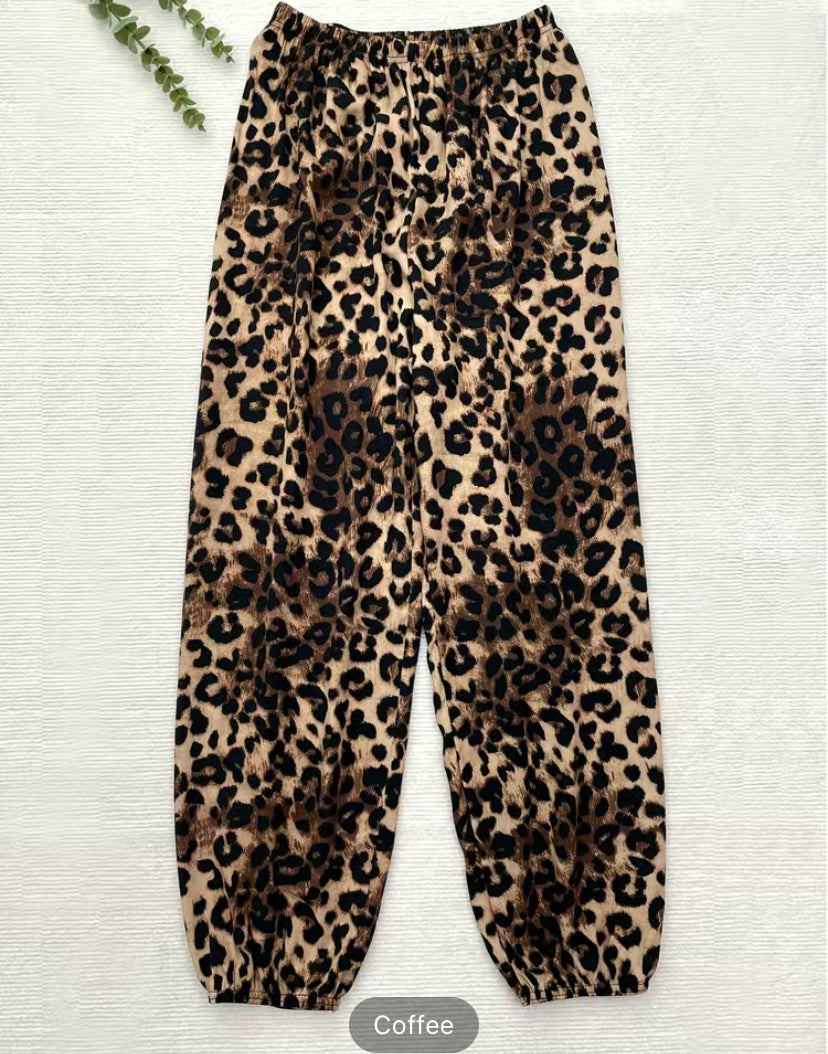 Ladies leopard print pants
